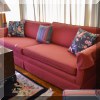 F20. Long custom sofa. 25”h x 89”w x 32”d 